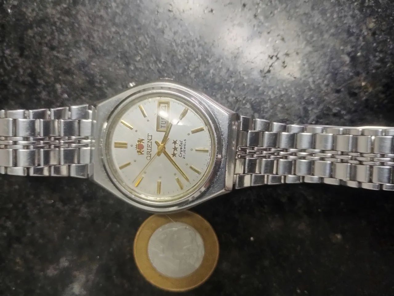 Relógio automático Orient 3 estrelas Vintage  - Foto 2