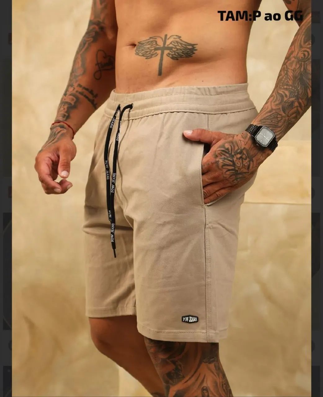 SHORTS MAURICINHO DE SARJA - Foto 3