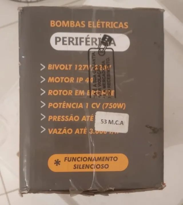 Bomba D Água Periférica 3m³h Mono Bfp 80 1,0hp(cv) Buffalo - Foto 2