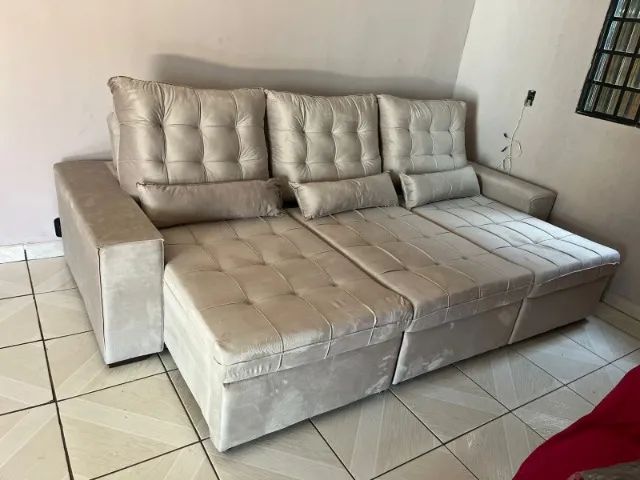 SOFA RETRÁTIL E RECLINÁVEL,  DISPONÍVEL NO TAMANHO DE 2.00MT, 2,20MT e 2,90MTs - Foto 4