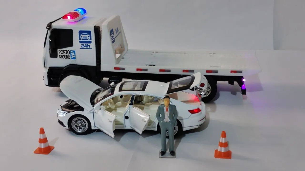 Miniatura Caminhão Guincho Plataforma Customizado  - Foto 4