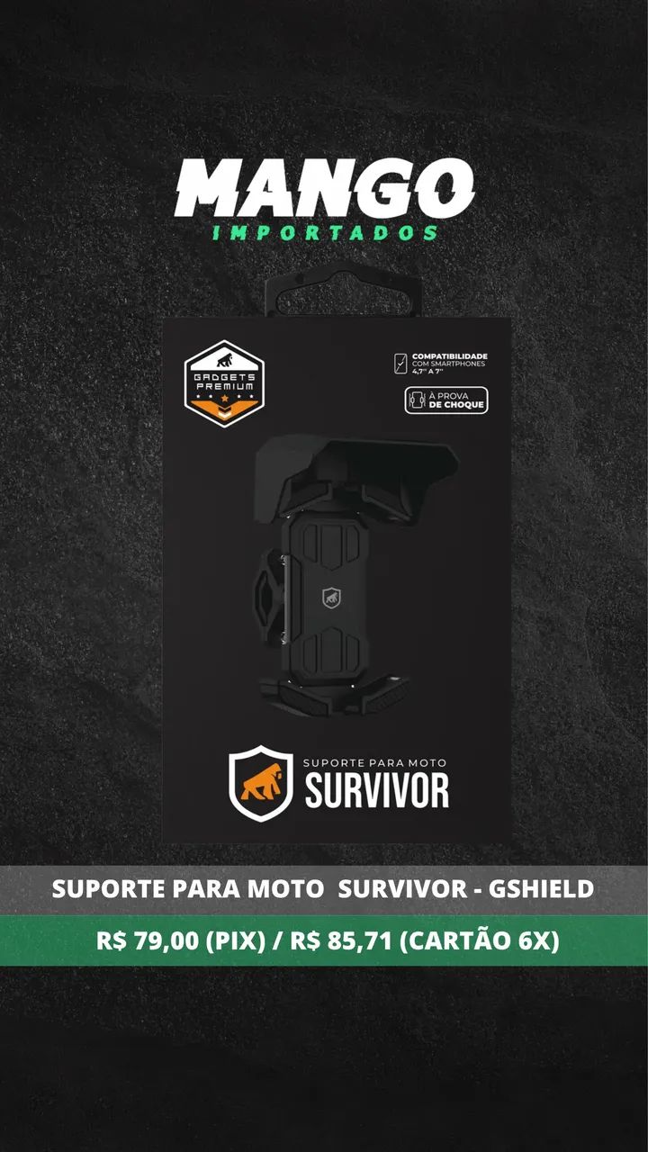 Suporte de Smartphone para Moto Survivor - Gshield  - Foto 4