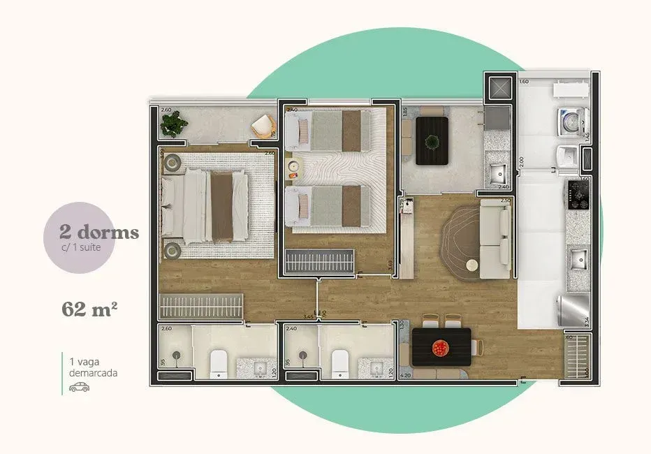 PLANTA 62m²