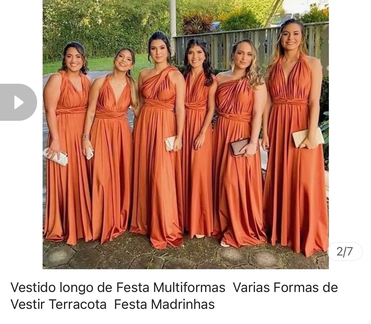 Vestido terracota madrinha