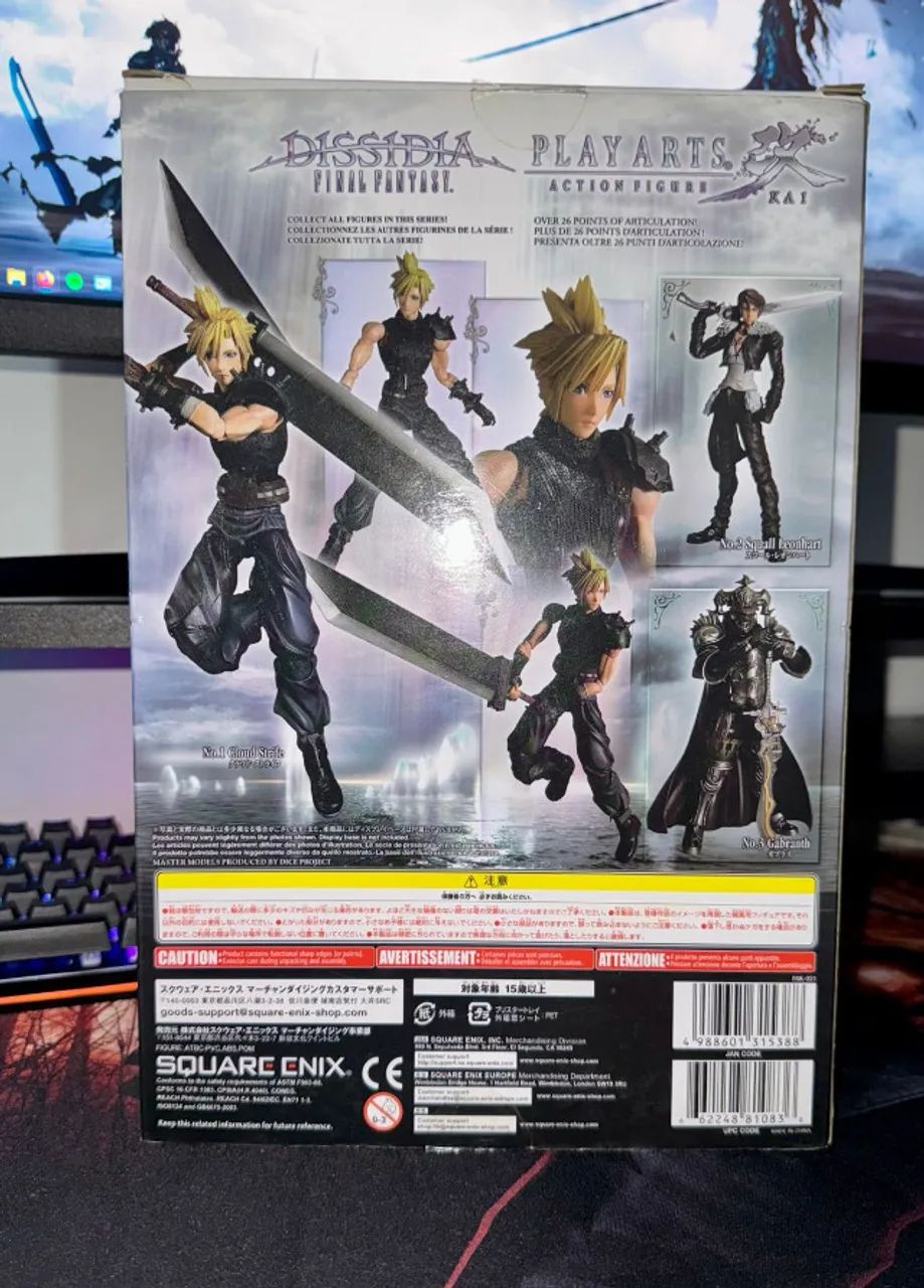 Cloud Strife Dissidia Final Fantasy Play Arts Kai Original - Foto 4