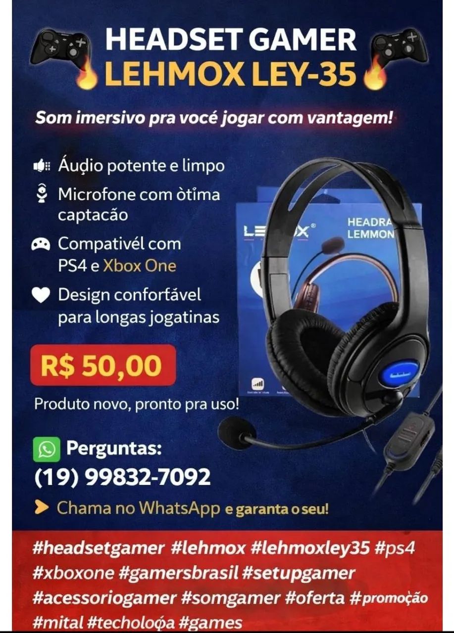 Fone de ouvido gamer 