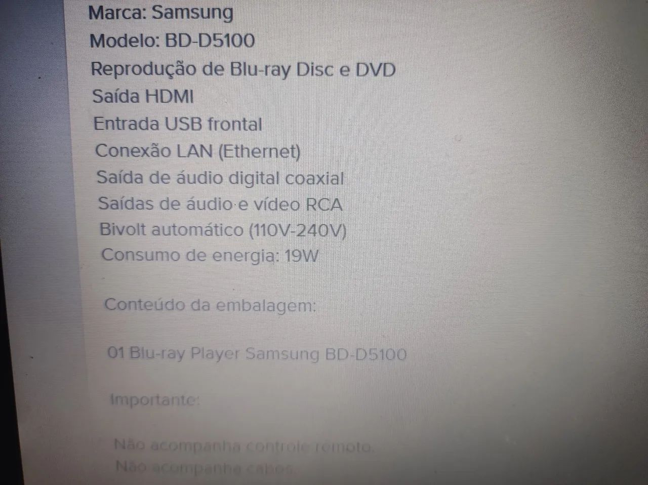 Aparelho blu-ray Sansung - Foto 2