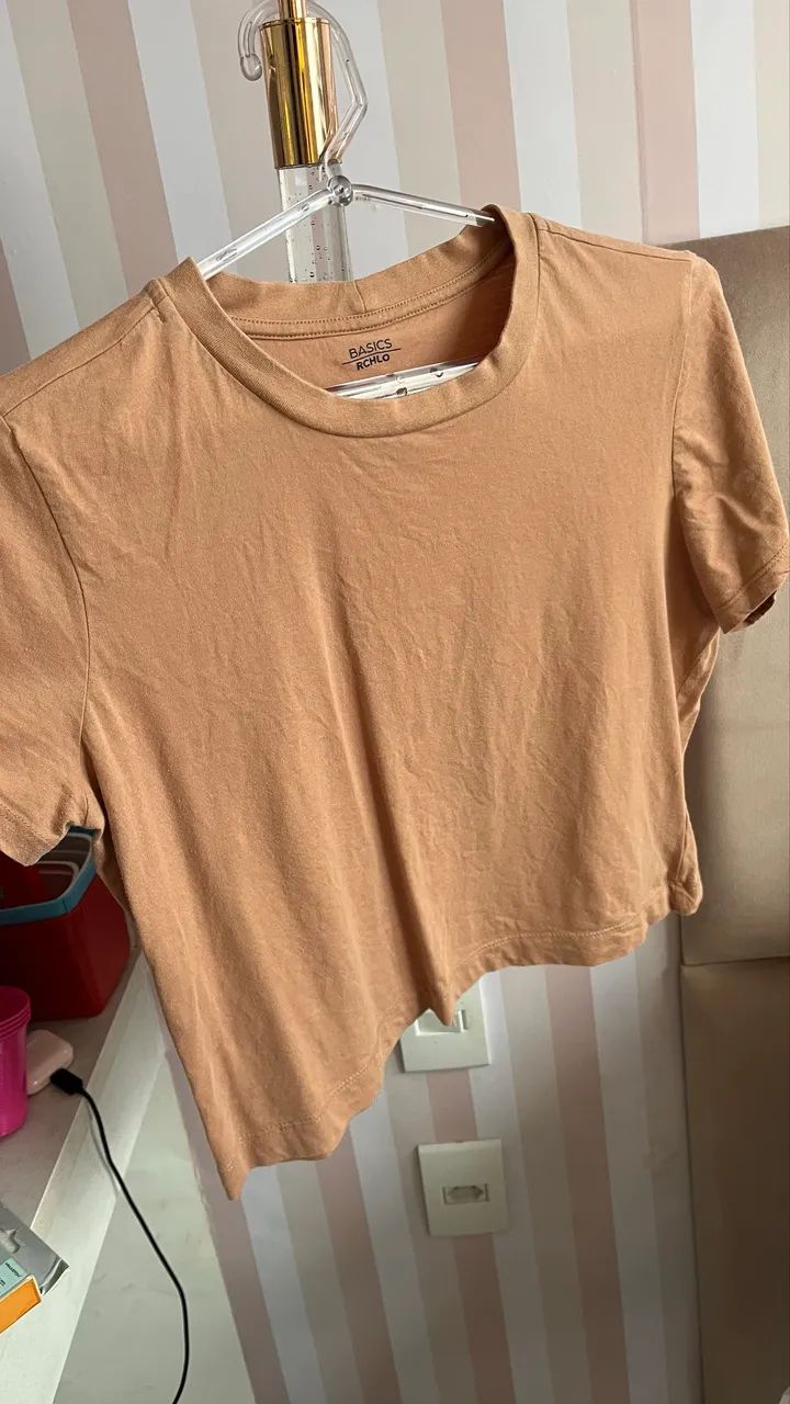 Blusa Básica Marrom Claro - M