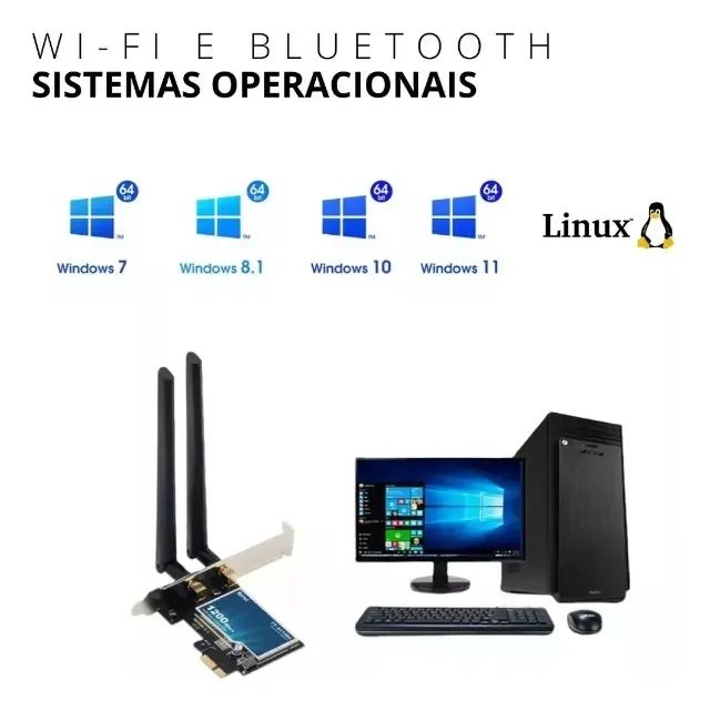 Adaptador Wi-Fi Bluetooth 4.0 PCIE 2.4GHz/5GHz - Foto 2