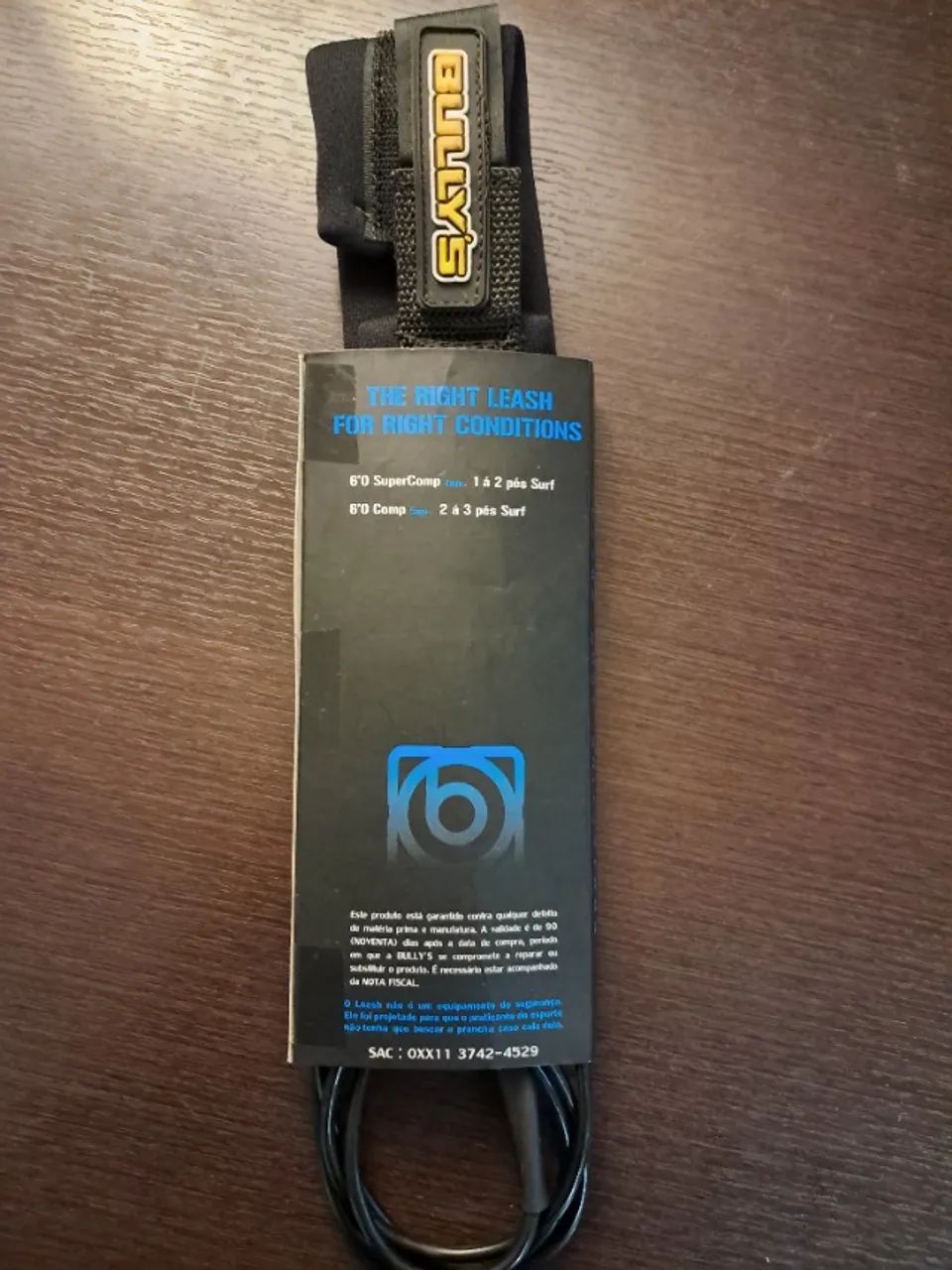 Leash BULLY'S 6' X 5 Mm - Premium Superlight Super Comp - Preto - Foto 4