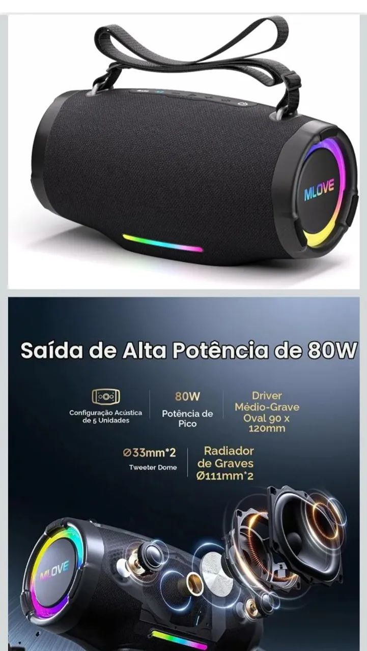 Caixa de som mlove  - Foto 3