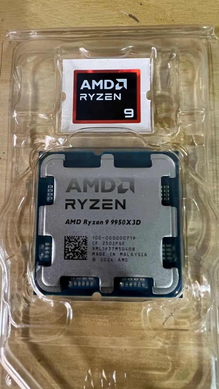 Processador AMD Ryzen 9 9950X3D AM5 16core 32 Thread 144Mb cache 4,4 GHz (max 5,5 GHz)