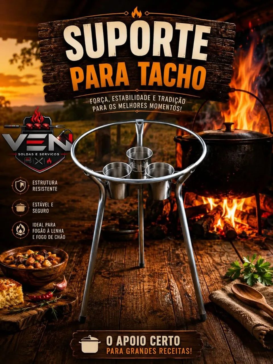Fogareiro a álcool para tacho