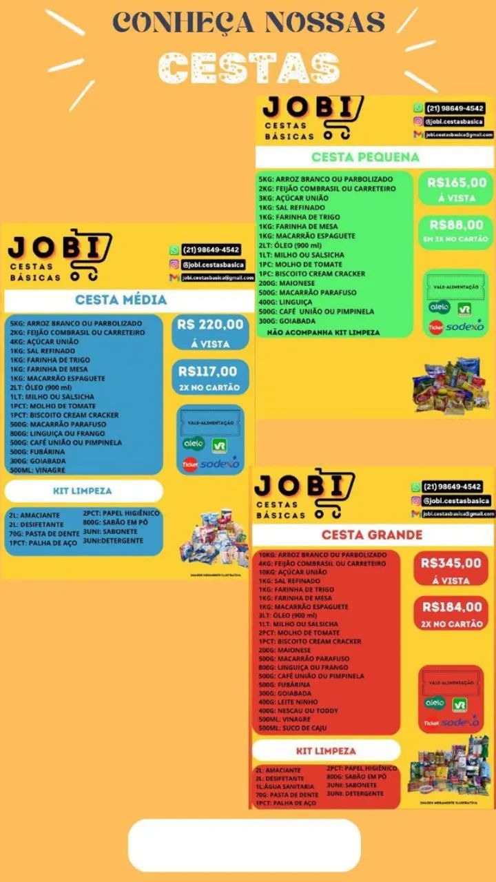 jobi cesta básica alimentício - Foto 2