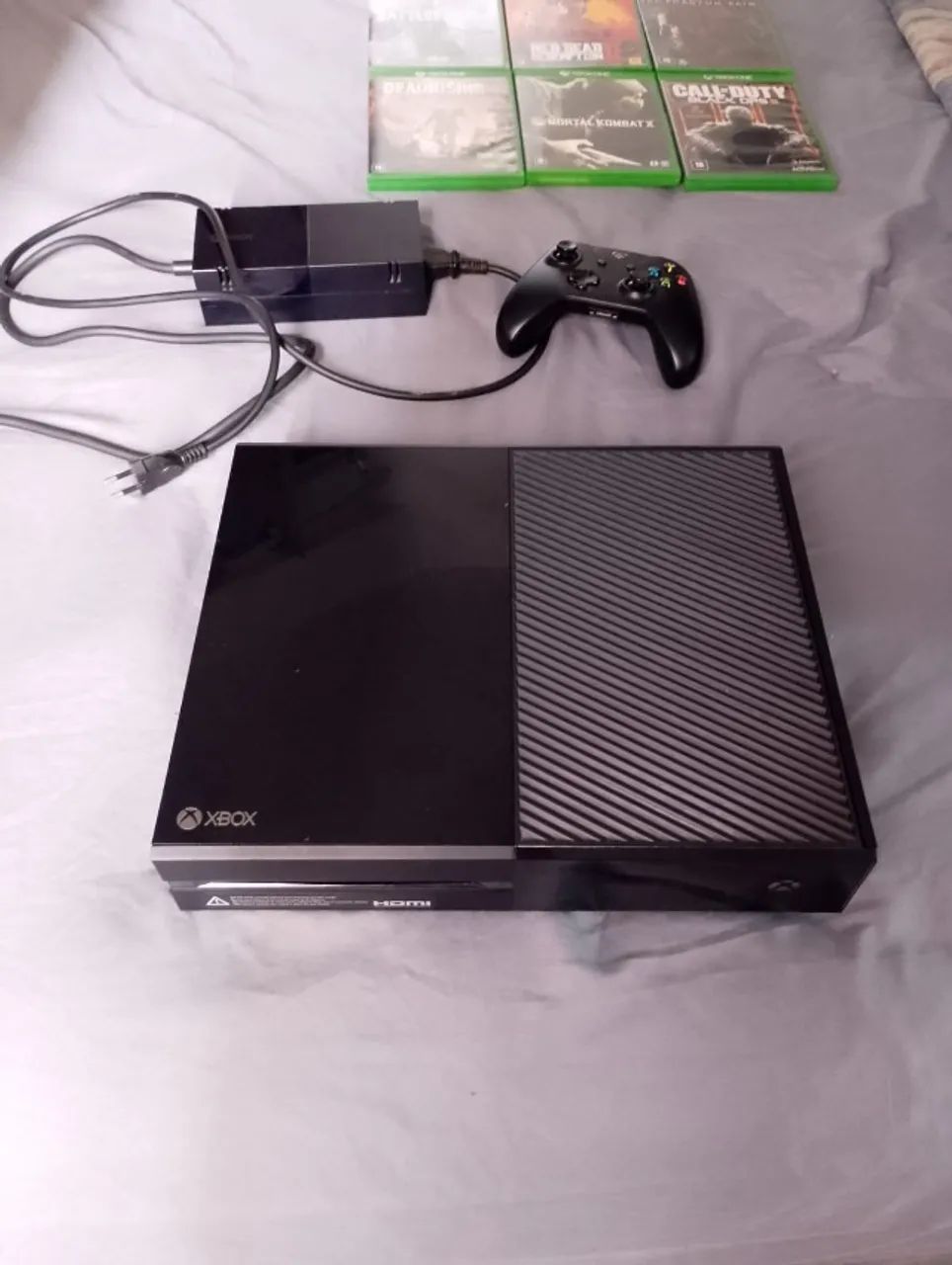 Xbox one fat com 6 jogos 