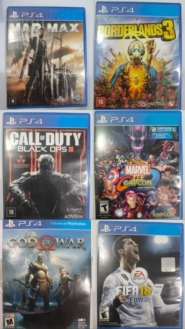 Vários Jogos de PS4