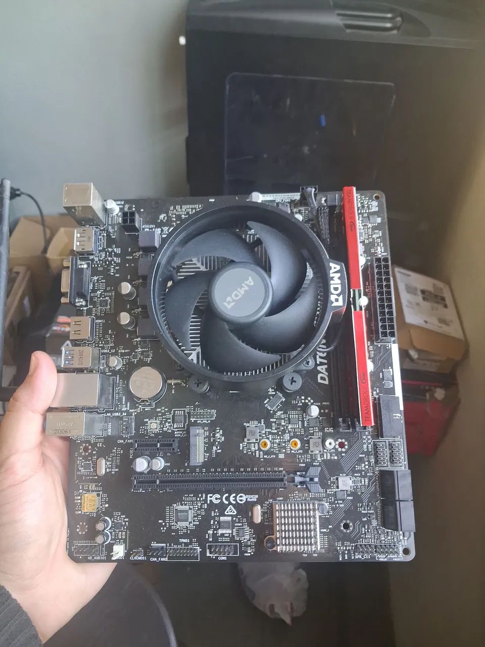 Placa mae processador e memoria ram 