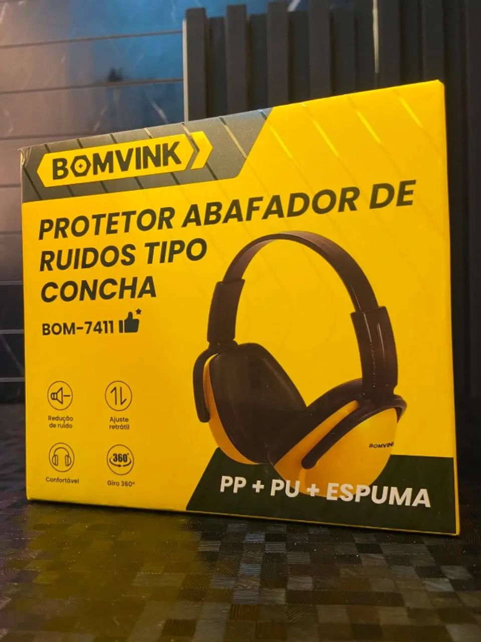 Protetor Abafador de Ruídos Tipo Concha BOMVINK BOM-7411 - Foto 2
