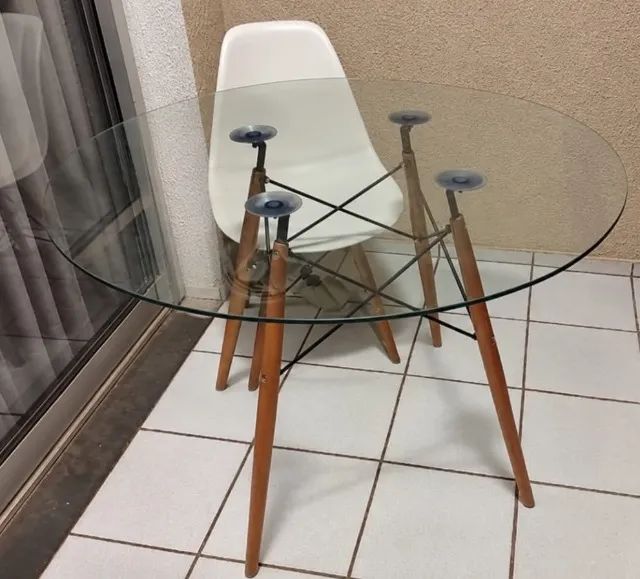 Mesa jantar Eames Eiffel Wood redonda - Foto 2