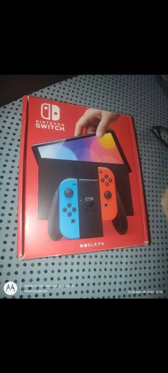 Nintendo switch oled bloqueado na caixa