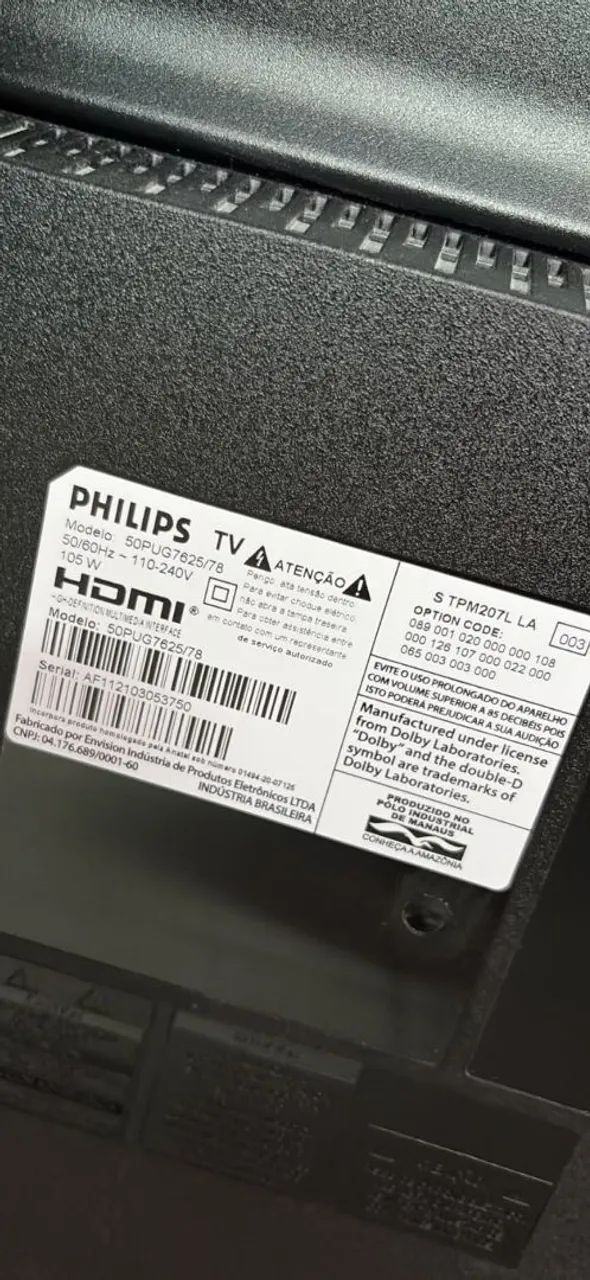 Smart TV Philips 50" 4K UHD Ótimo Estado  - Foto 4