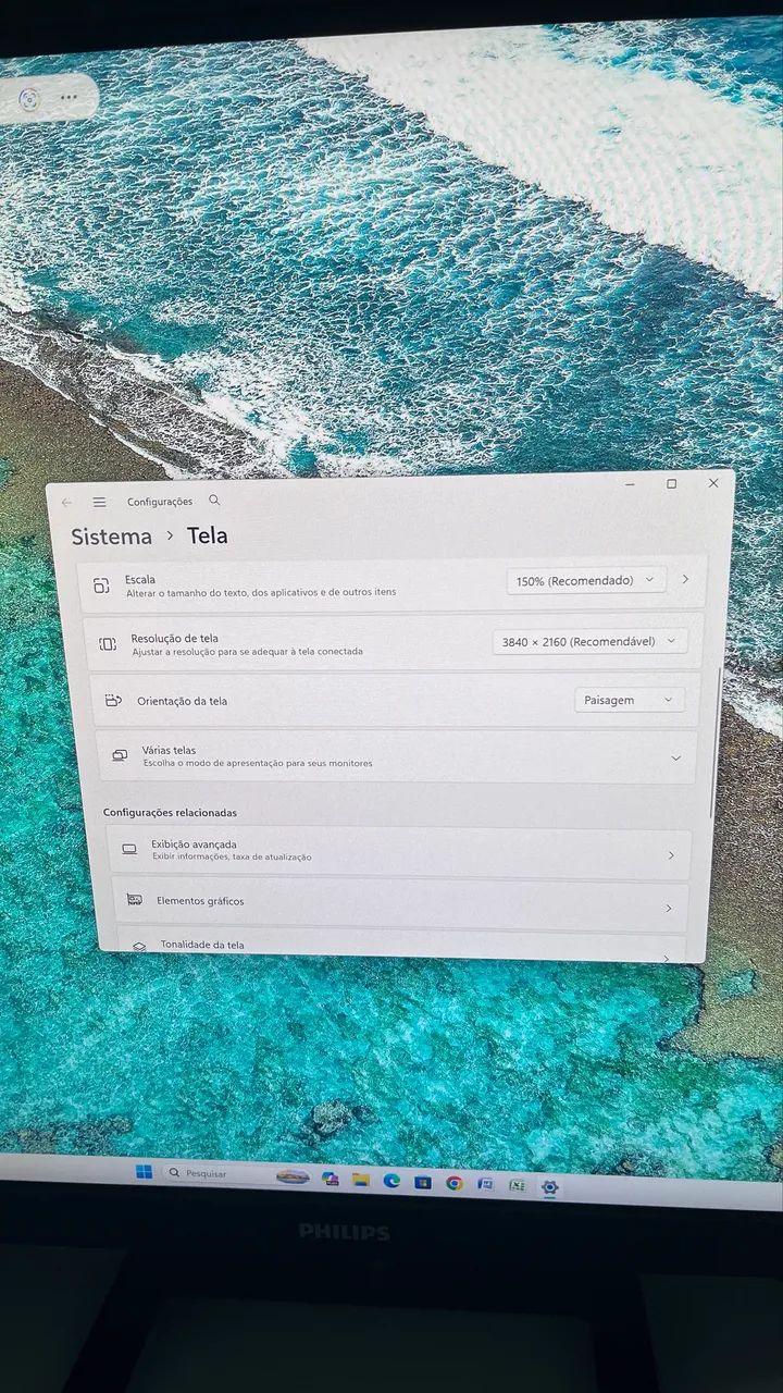 Monitor Phillips 27 polegadas 4K super novo - Foto 2