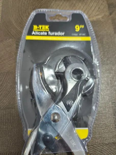 Alicate Vaador e Furador  9 polegadas Artesanato profissional 5 mm Couro 6 furos - Foto 4