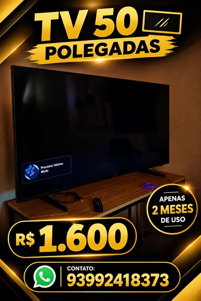 Tv 50 polegadas 2 meses de uso