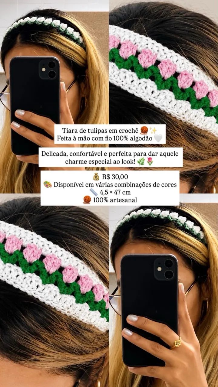 Tiara de crochê 