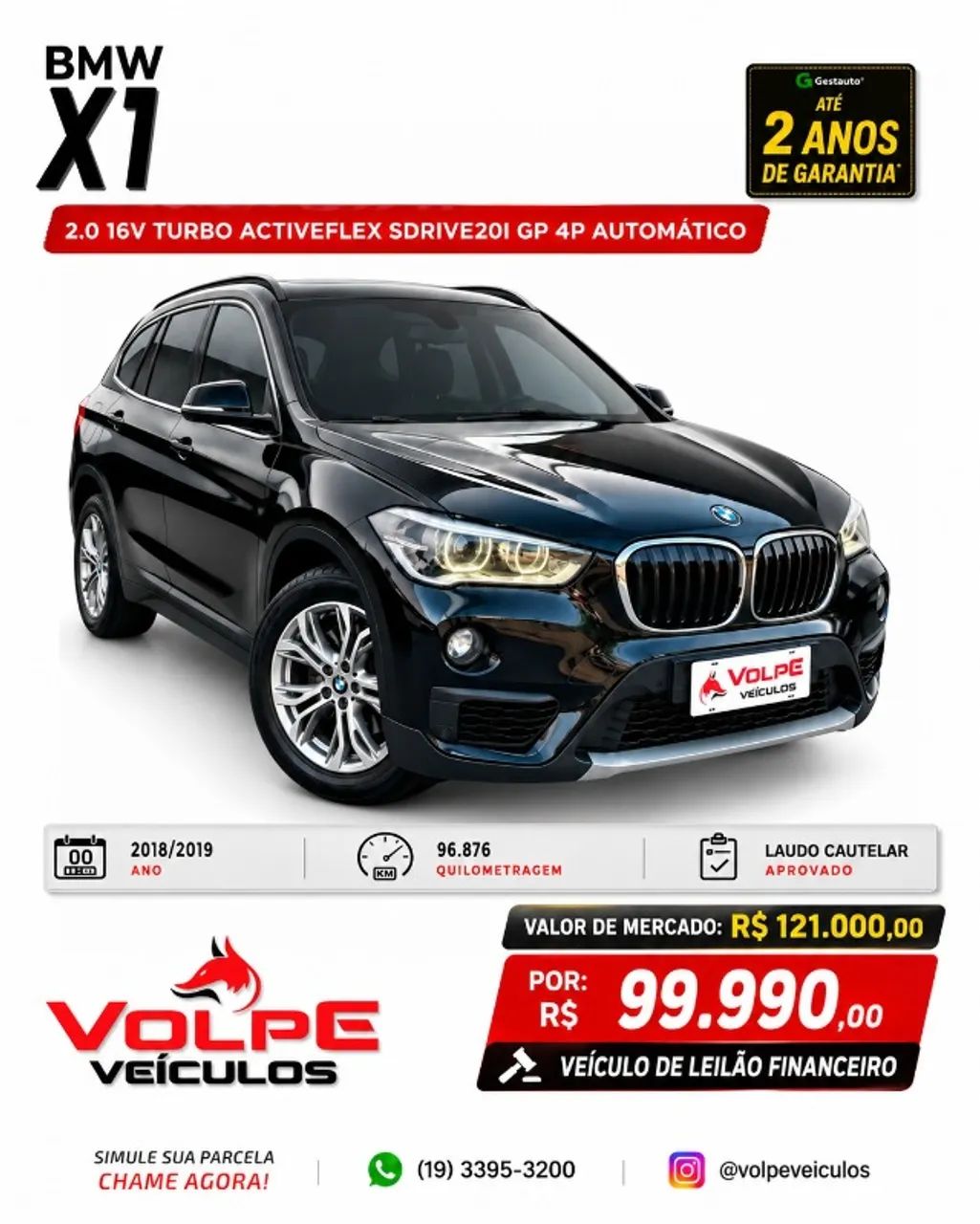 BMW X1 Sdrive 20I 2.0/2.0 TB Acti.flex Aut. 2019