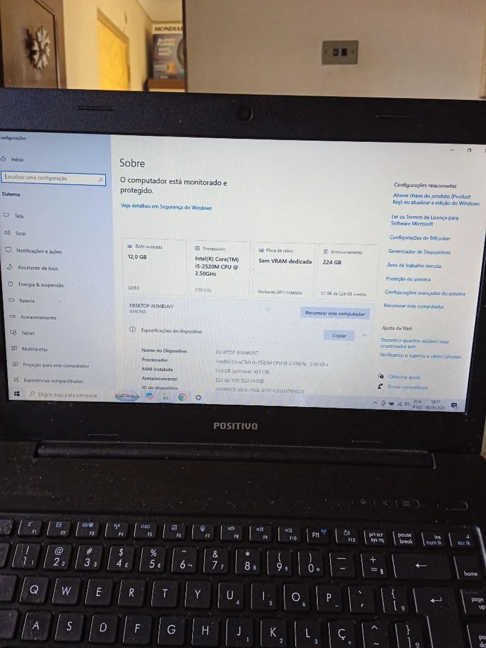 Notebook positivo Premium S5400 12GB de ram SSD 224GB 