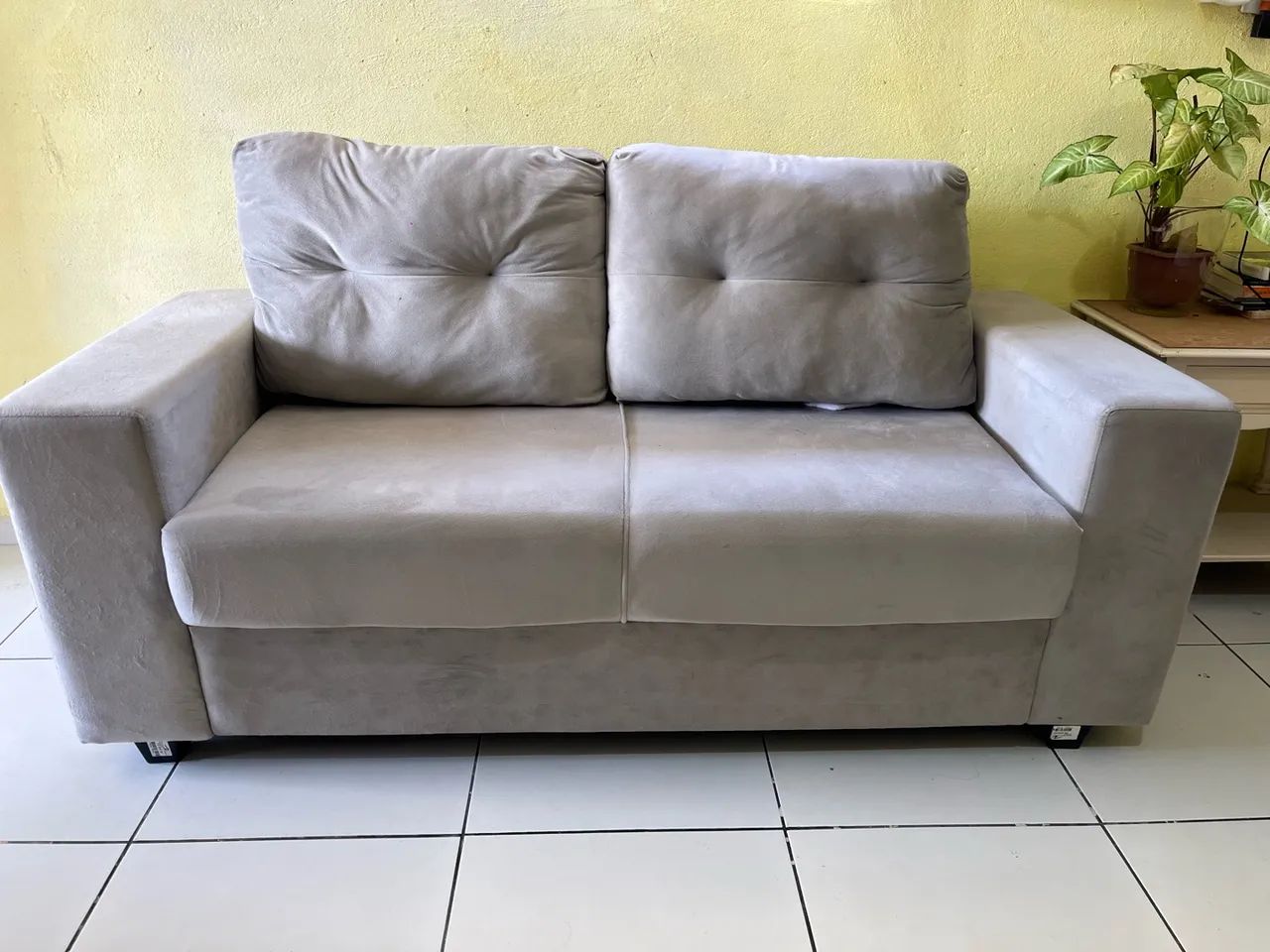 Sofá, 2 lugares com cinza