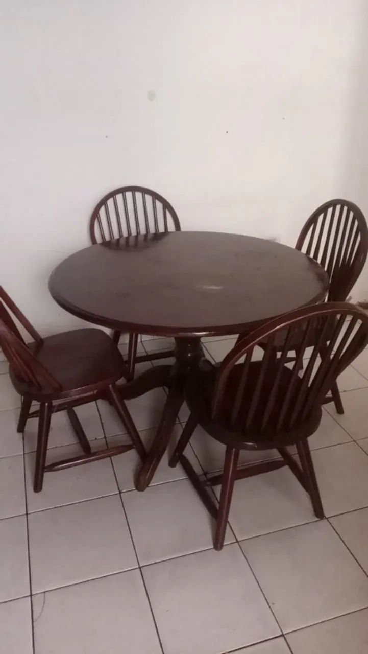 Conjunto de mesa de jantar Madeira Maciça