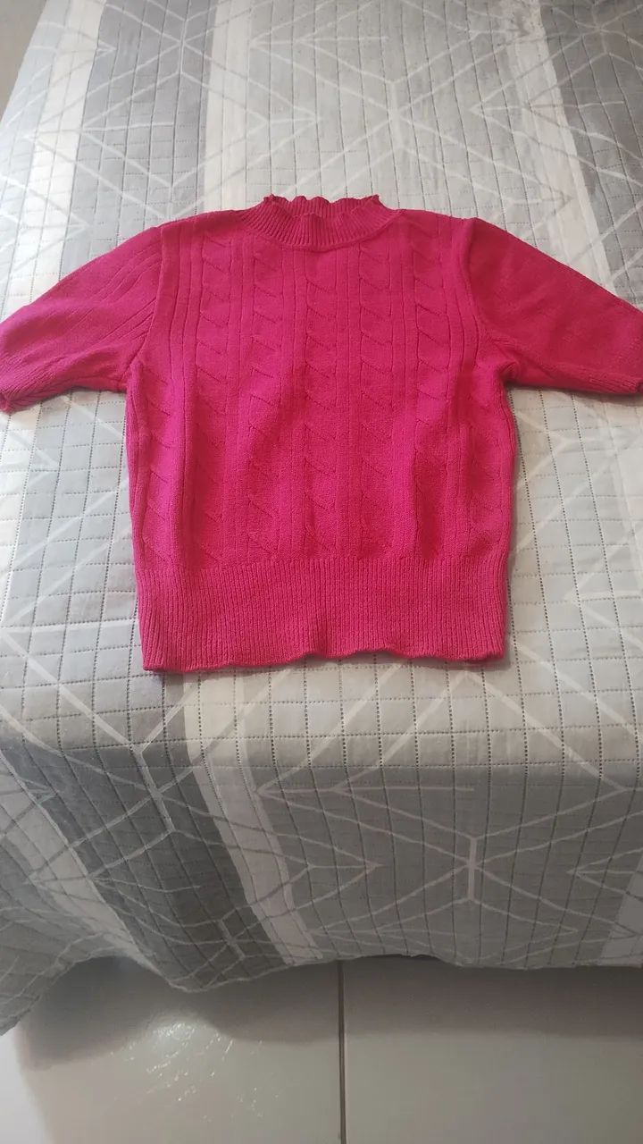 Blusa pink de tricô