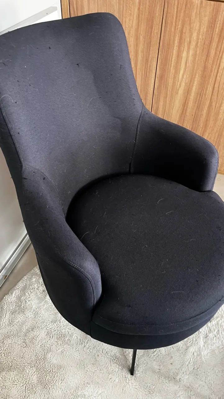 Par de Poltronas de Tecido pretas - Foto 5