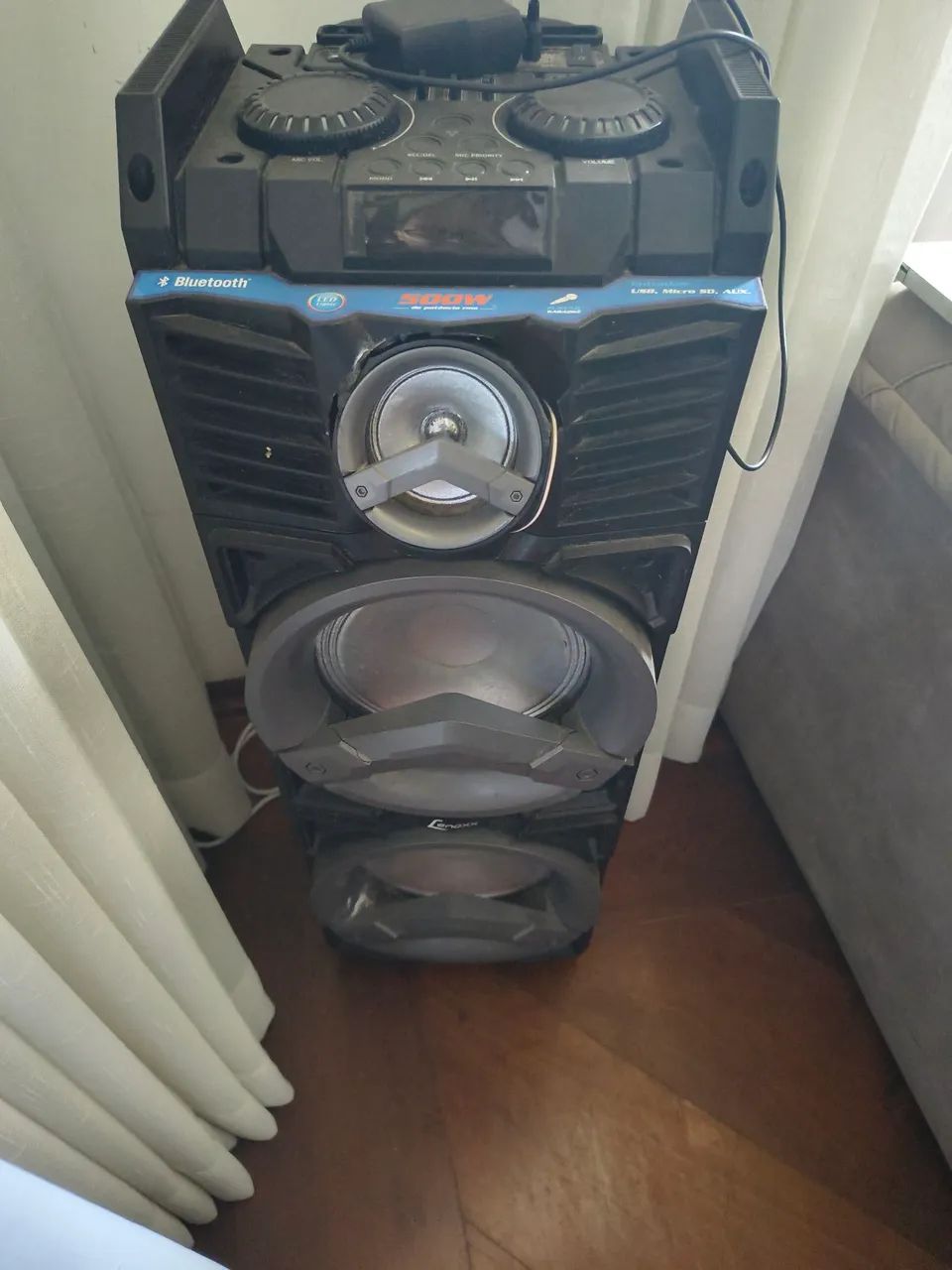 Caixa de som Lenoxx 500w