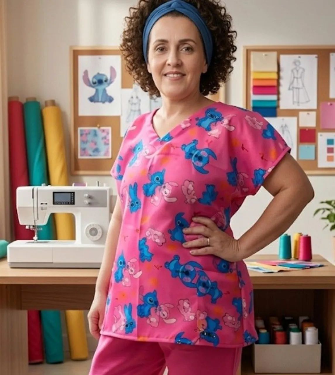 Bata hospitalar estampada - Foto 3