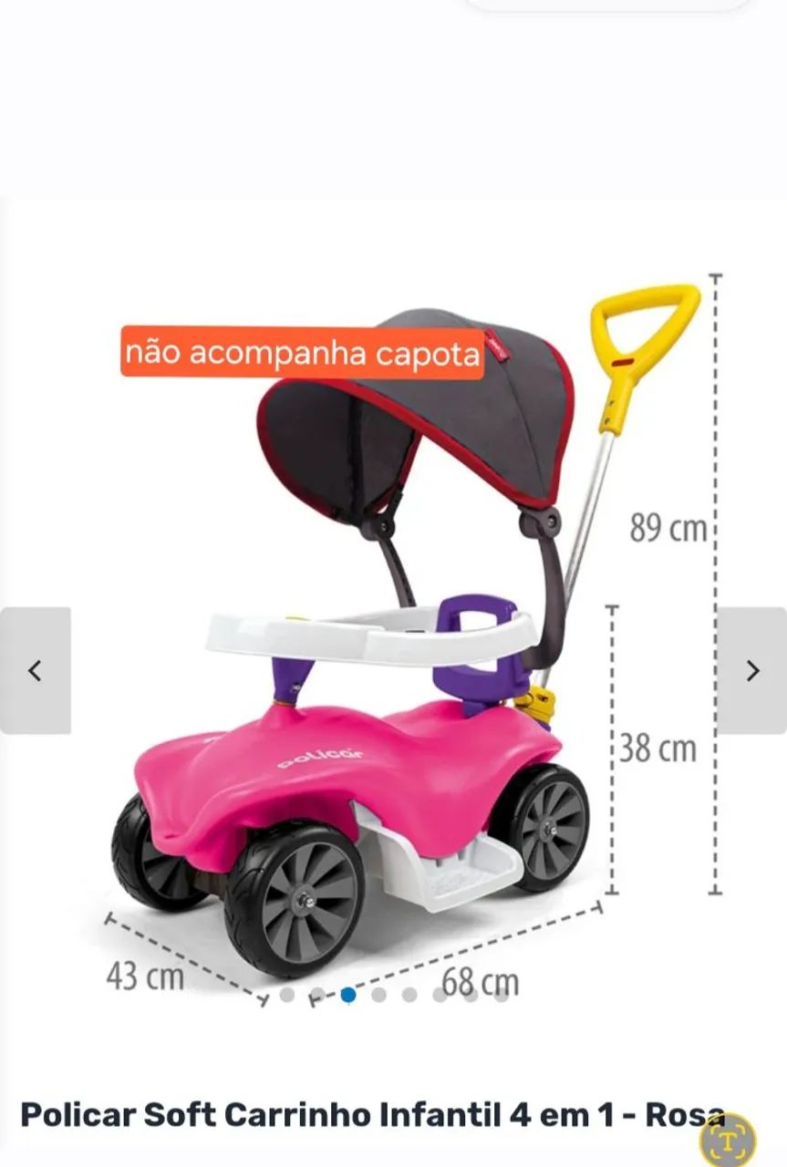 Carrinho de passeio infantil bebê - Foto 4