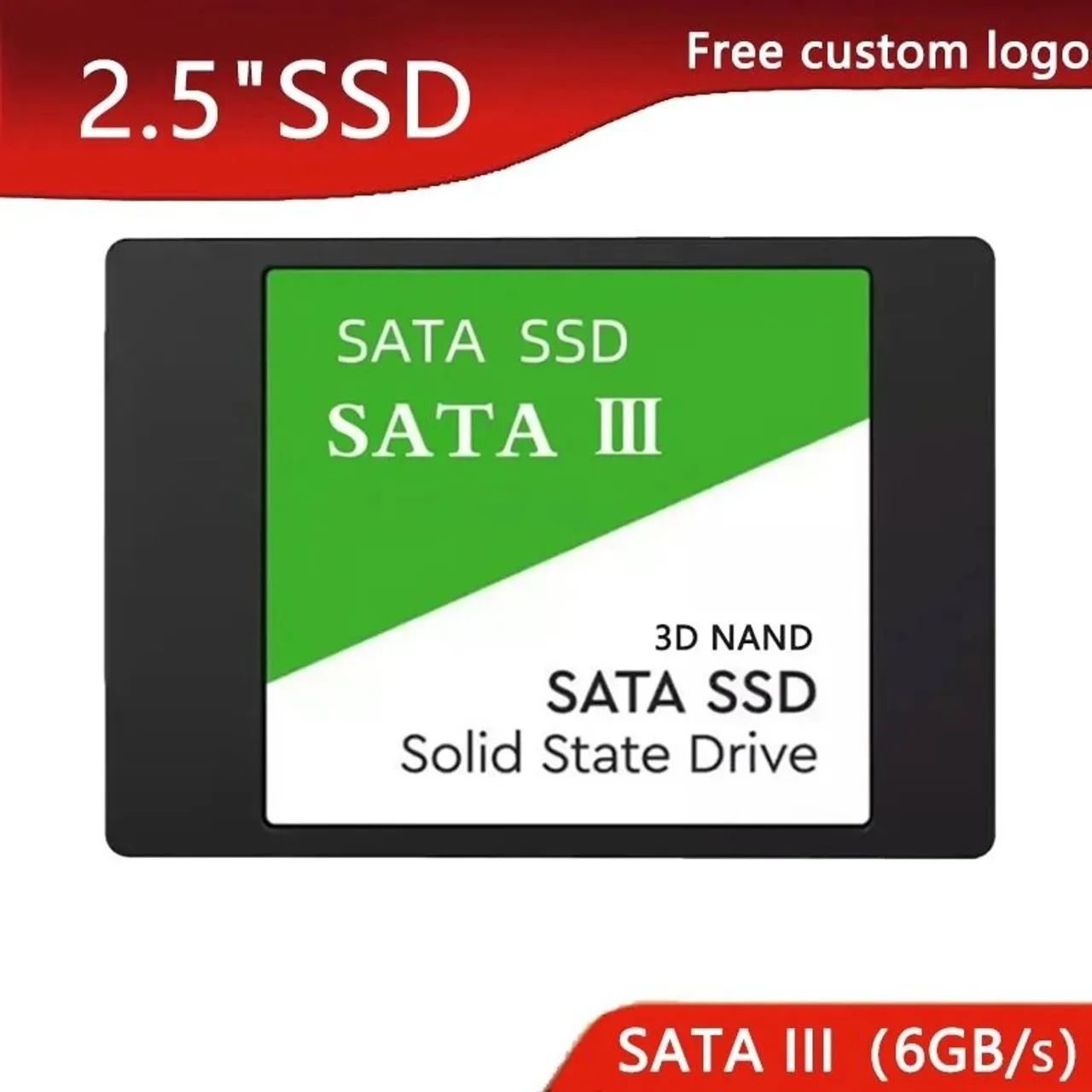 SSD de alta velocidade SATA III de 2.5 polegadas 60-1TB GB PC/Laptop integrado