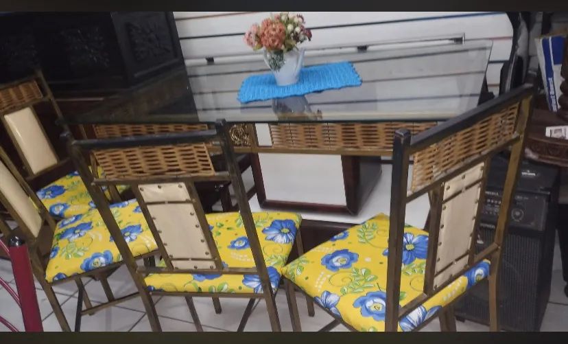 Mesa alumínio com 2 cadeiras 