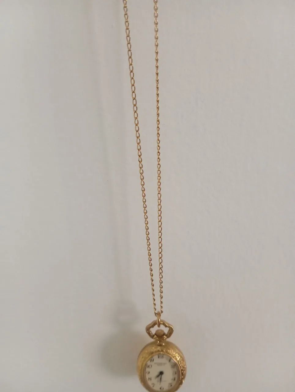 Corrente com relógio folheado a ouro(peça antiga) - Foto 4