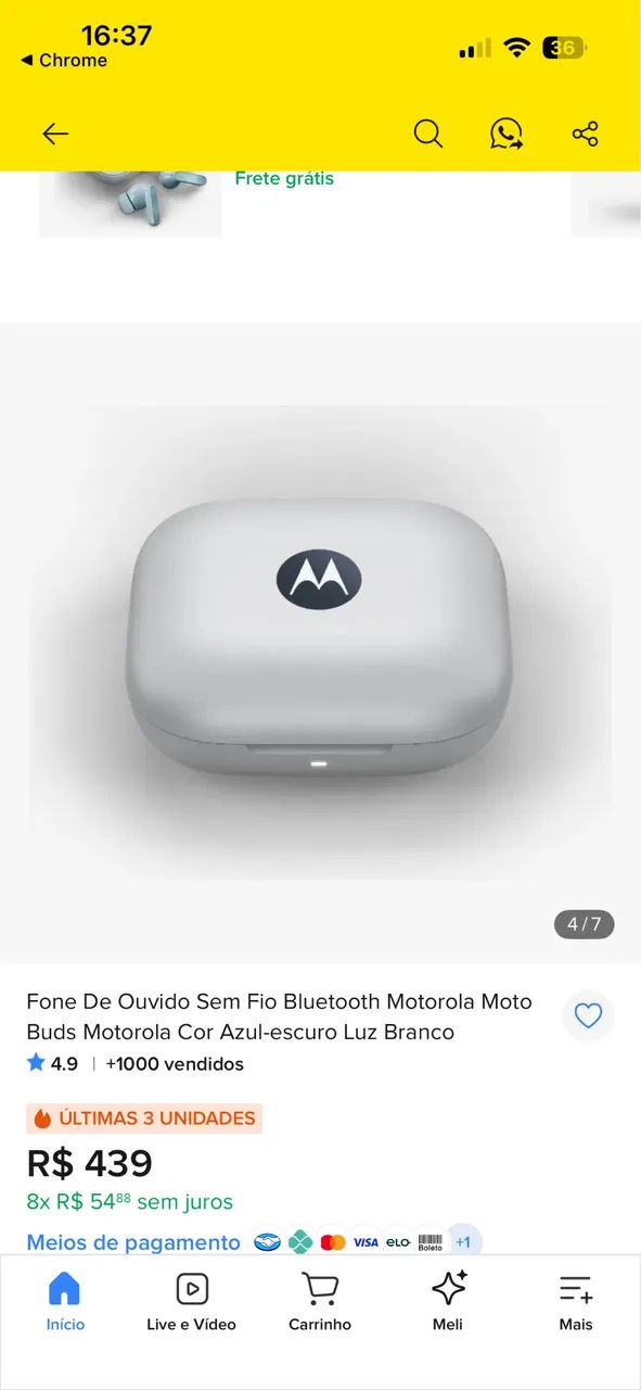 Fone Bluetooth moto Buds   - Foto 5