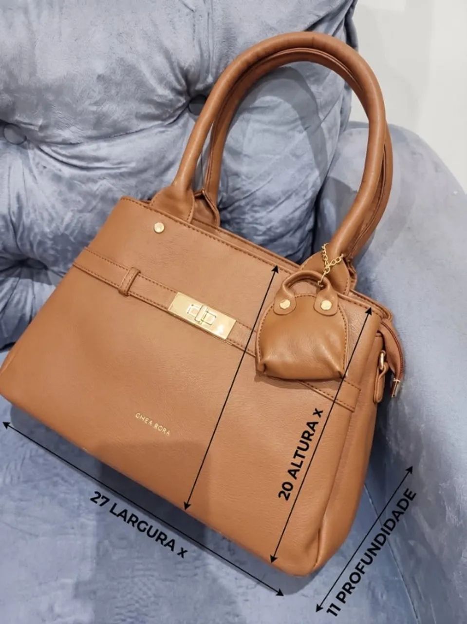 Bolsa Cheer Rose Basic Caramelo + Brinde Exclusivo - Foto 3