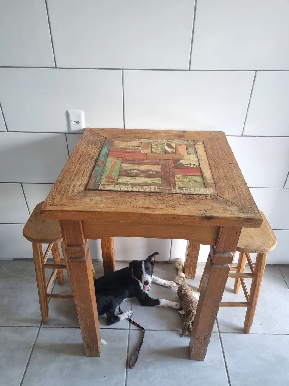 Mesa rústica madeira demolição  - Foto 4