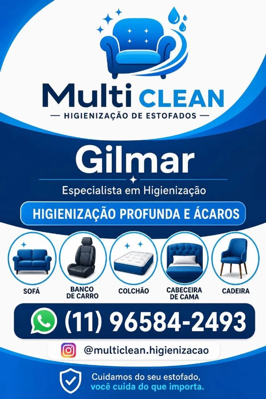 Higienização de estofados.