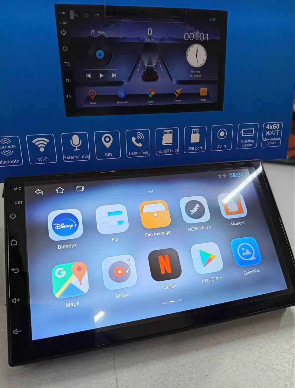 Multimídia Android 7 Polegadas Com CarPlay e Android Auto - Foto 2