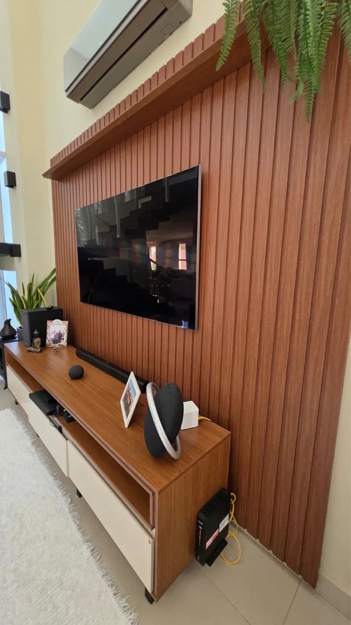 Painel com rack semi novo  - Foto 2