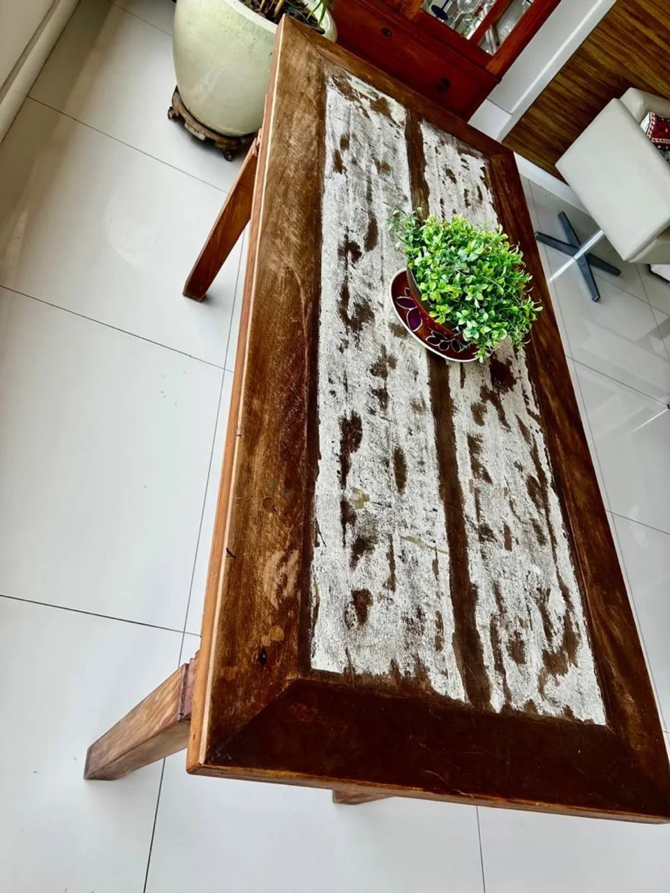 Mesa em madeira de demolição 