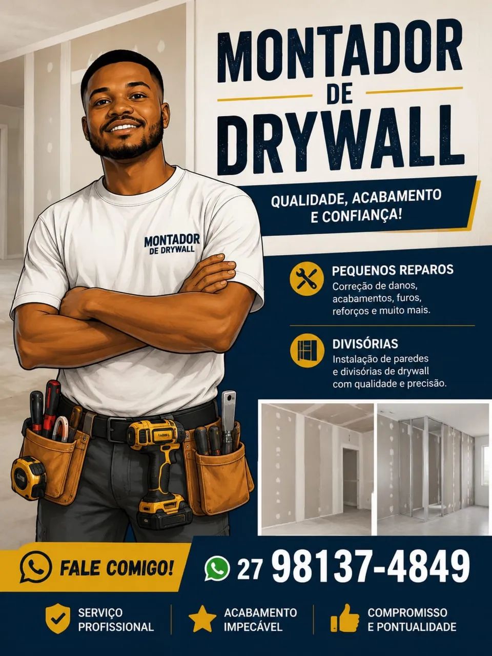 Montagem de estrutura para dry wall e acabamento - Foto 2