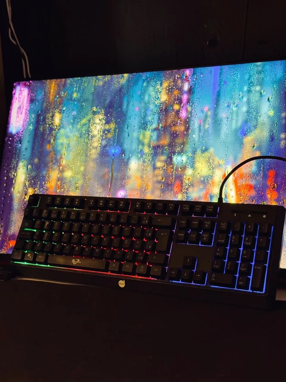 Teclado Gamer USB Full Size com LED